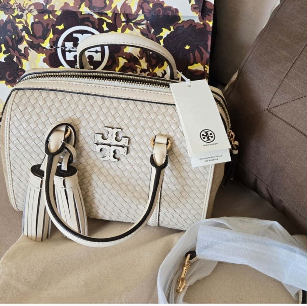 💫Tory Burch: Thea Woven  Satchel Crossbody Bag - Picture 2 of 13